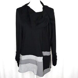 Neon Buddha Dreamer Top Black Patchwork Style Oversized